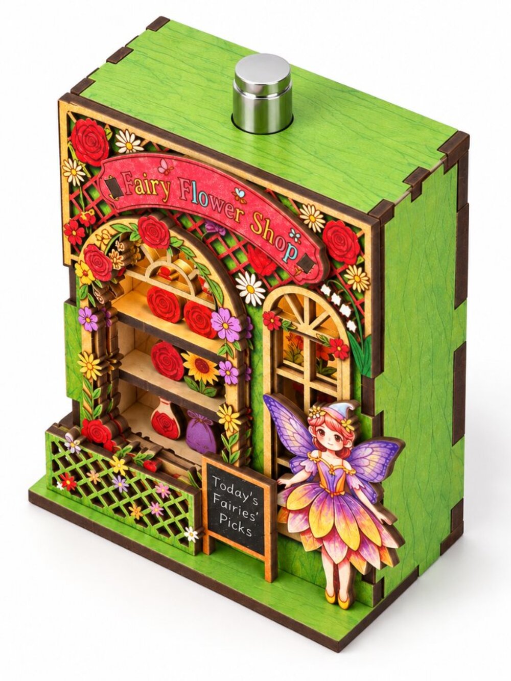 Fairy Flower Shop DIY Magnetic Miniature Kit with Light